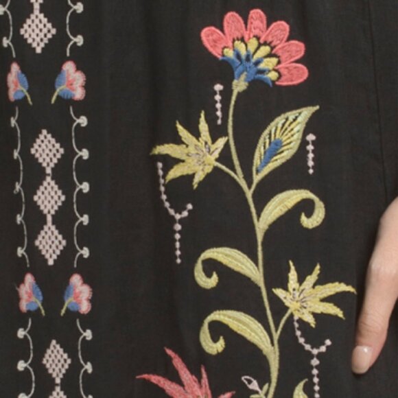 JOHN VARVATOS STAR Linen Blend High Slit Skirt - Picture 4 of 4